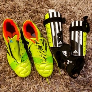 Adidas shoes with shin guards